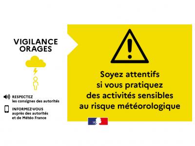 Vigilance jaune orages