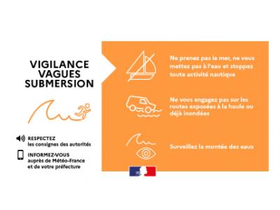 Vigilance orange vague submersion